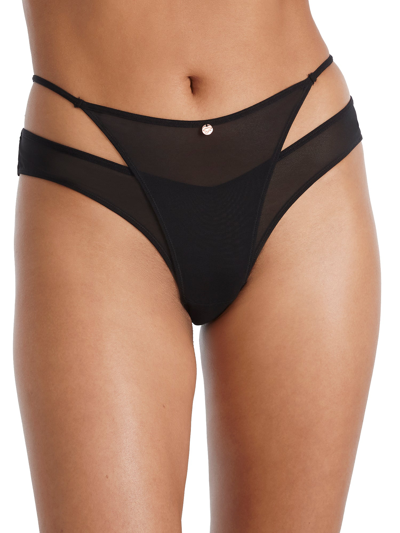 Scantilly By Curvy Kate Peep Show Brazilian In Black