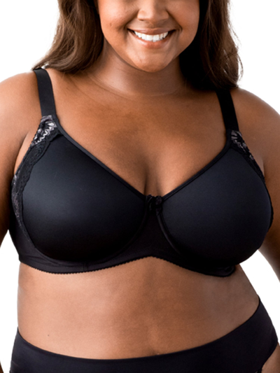 Elila Raya Smooth Lace Spacer Bra In Black