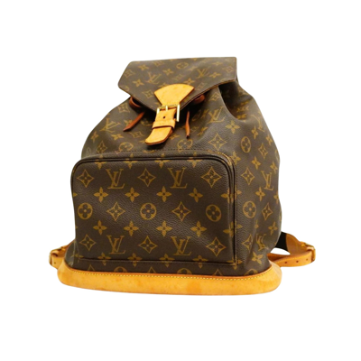Pre-owned Louis Vuitton Montsouris Canvas Backpack Bag () In Brown