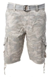 X-ray Belted Snap Button Cargo Shorts In Sand Camo
