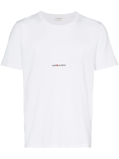 Saint Laurent T-shirt Con Logo In White