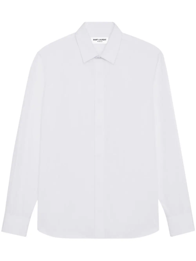 Saint Laurent Camicia Slim-fit In White