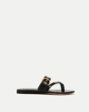 Veronica Beard Salva Leather Crisscross Sandal In Black