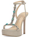 JESSICA SIMPSON WOMEN'S SAIGEE EMBELLISHED PLATFORM SANDALS