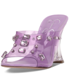 JESSICA SIMPSON GANISA CRYSTAL EMBELLISHED WEDGE SANDALS