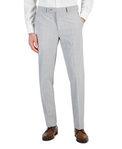 Alfani Men's Slim-fit Stretch Solid Suit Pants, Created For Macy's In Light Grey