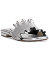 Jessica Simpson Camessa Slide Sandal In Silver Faux Leather