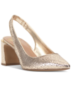 Vince Camuto Hamden Pointed Toe Slingback Pump In Gold Metallic