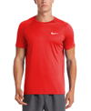 Nike Men's Essential Short-sleeve Hydroguard Swim Shirt In University Red