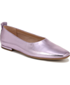 Franco Sarto Vana Flat In Metallic Light Pink Faux Leather