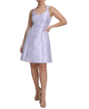 Kensie Jacquard Mini Dress In Lilac
