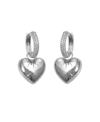 BY ADINA EDEN PAVE DANGLING PUFFY HEART HUGGIE EARRING