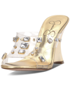 JESSICA SIMPSON GANISA CRYSTAL EMBELLISHED WEDGE SANDALS