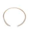 BY ADINA EDEN PAVE X IMITATION PEARL OPEN COLLAR CHOKER NECKLACE