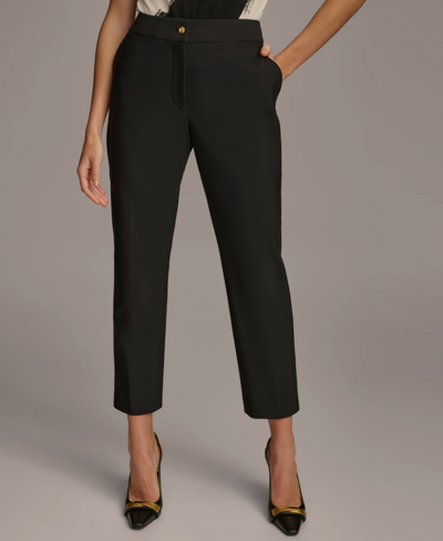 Donna Karan Women's Slim-leg Ankle Pants, Regular & Petite In Black