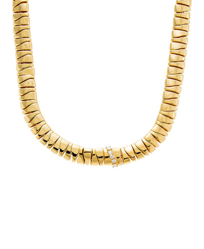 By Adina Eden Chunky Pave Accented Unique Shape Chain Necklace In Gold