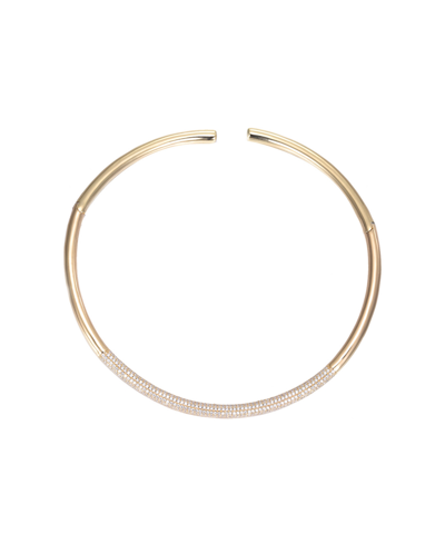 By Adina Eden Pave Accented Collar Choker Necklace In Gold