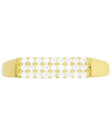 Macy's Cubic Zirconia Rectangular Cluster Ring In 14k Gold-plated Sterling Silver In Gold