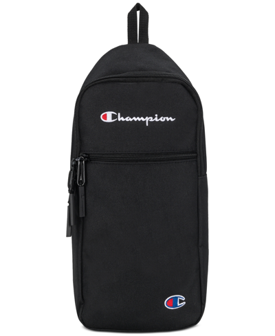 Champion Men's Command Logo Zip Sling Bag In Black