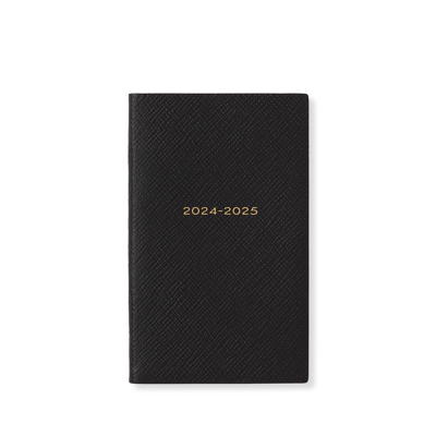 Smythson 2024-2025 Panama Weekly Agenda With Pocket In Black