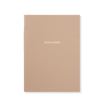 Smythson 2024-2025 Soho Weekly Agenda In Ludlow In Nutmeg