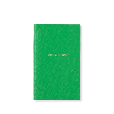 Smythson 2024-2025 Panama Weekly Agenda With Pocket In Green