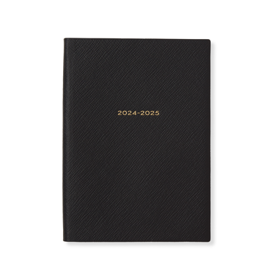 Smythson 2024-2025 Soho Weekly Agenda In Panama In Black