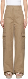 Valentino Cargo Trousers In 0bg Beige