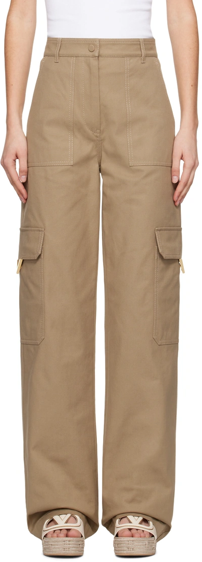 VALENTINO BEIGE CARGO POCKET TROUSERS