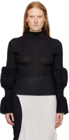 Issey Miyake Black Assemblage Branch Top In 15-black