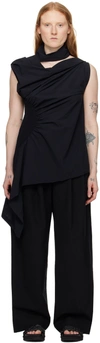 ISSEY MIYAKE BLACK EYE OF THE BEAN MINIDRESS