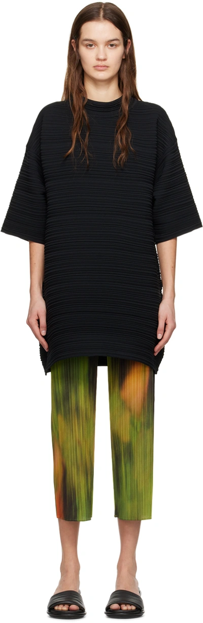 Issey Miyake Black Loose Minidress In 15 Black