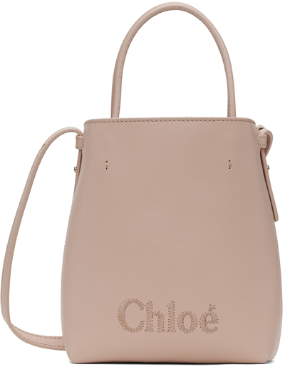 Chloé Pink Sense Micro Bag In 6j5 Cement Pink