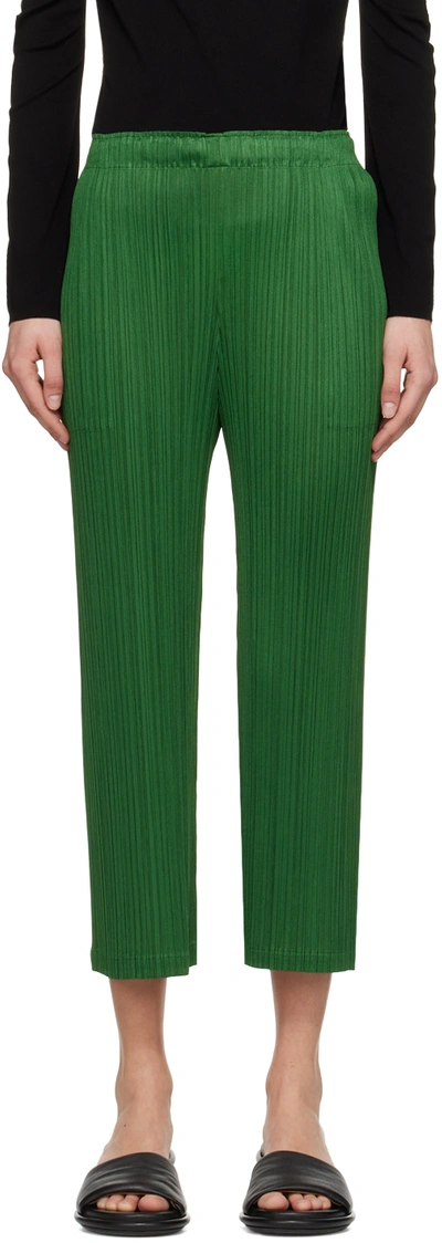 Issey Miyake Green Monthly Colors February Trousers In 62 Green