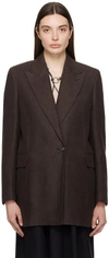 Our Legacy Einreihiger Manta Blazer In Antique Chocolate