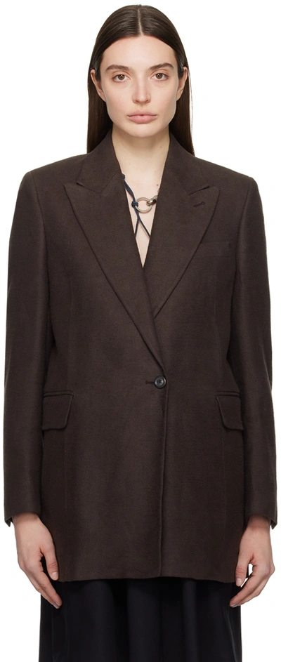 Our Legacy Einreihiger Manta Blazer In Antique Chocolate