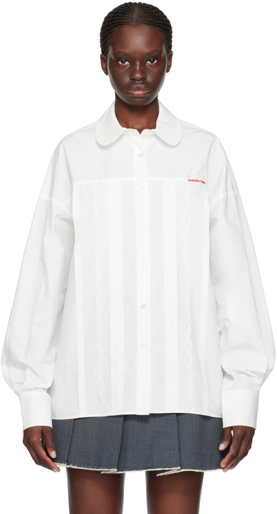 Shushu-tong White Tucked Shirt In Wh100 White