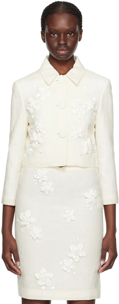 Shushu-tong White Pointed Jacket In Wh100 White