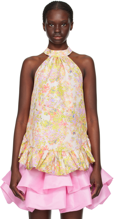 Kika Vargas Multicolor Ciara Camisole In Pink Garden