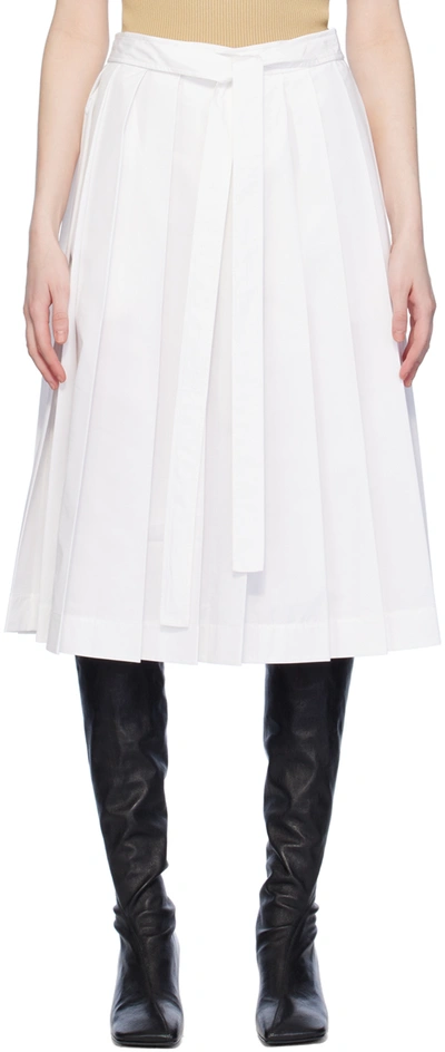 3.1 Phillip Lim White Knife Pleat Midi Skirt