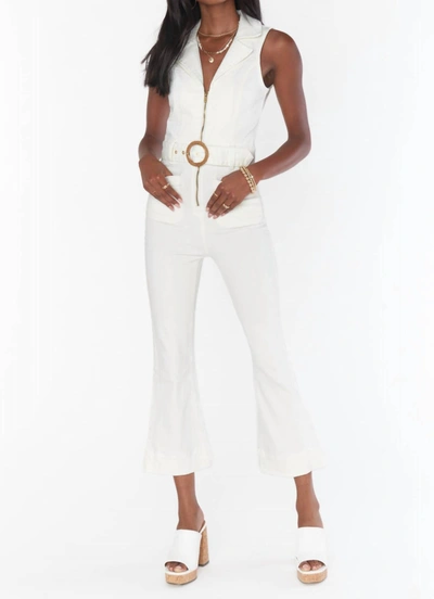 Show Me Your Mumu Jacksonville Cropped Jumpsuit In White