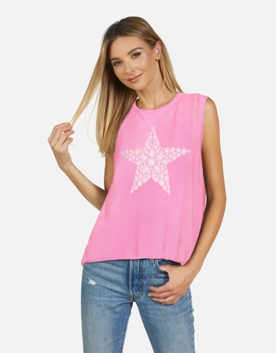 Lauren Moshi Kinzington Diamond Star In Neon Pink