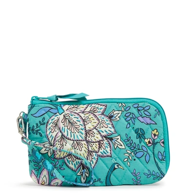 Vera Bradley Cotton Rfid Slim Wristlet In Blue