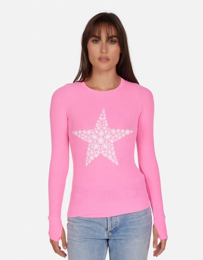 Lauren Moshi Mckinley Diamond Star In Neon Pink