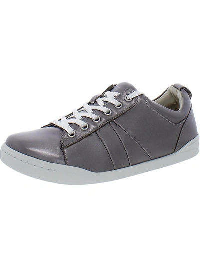 Softwalk Athens Womens Leather Lifestyle Casual And Fashion Sneakers In Grey