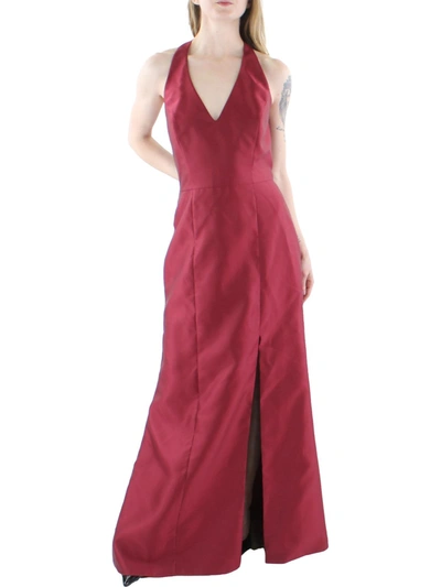 Alfred Sung Womens V Neck Formal Occasion Evening Dress In Red