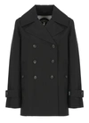 Save The Duck Black Doublebreasted Waterproof Jacket In Black