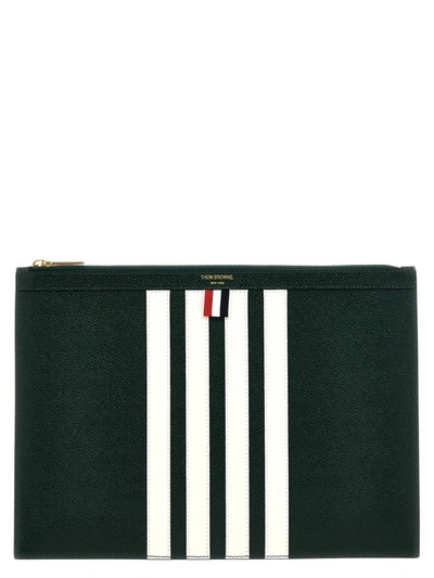 Thom Browne Medium  Document Holder In Green