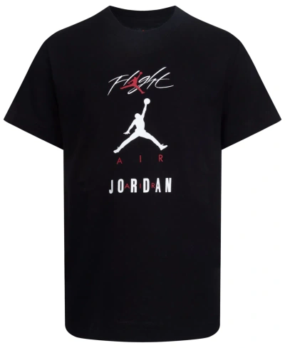 Jordan Kids' Big Boys Triple Threat Short Sleeve T-shirt In Black