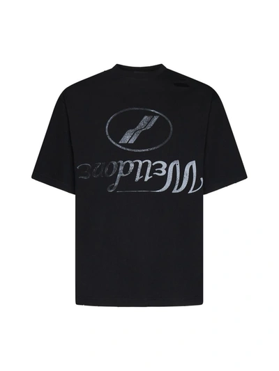 We11 Done T-shirt In Black